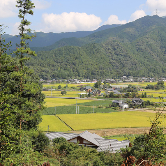 03-デッキからの眺めを楽しむ小高い丘に建つ家-福岡県朝倉市日向石_2048-980